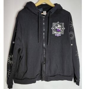 Disney 100 Mickey Mouse Hoodie Black Knit Unisex Adults Size 1X-See Measurements